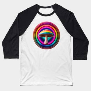 Rainbow Mushroom - Shaggy Base Baseball T-Shirt